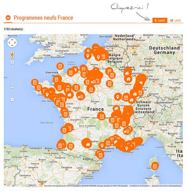 Carte Guide-du-Neuf.fr